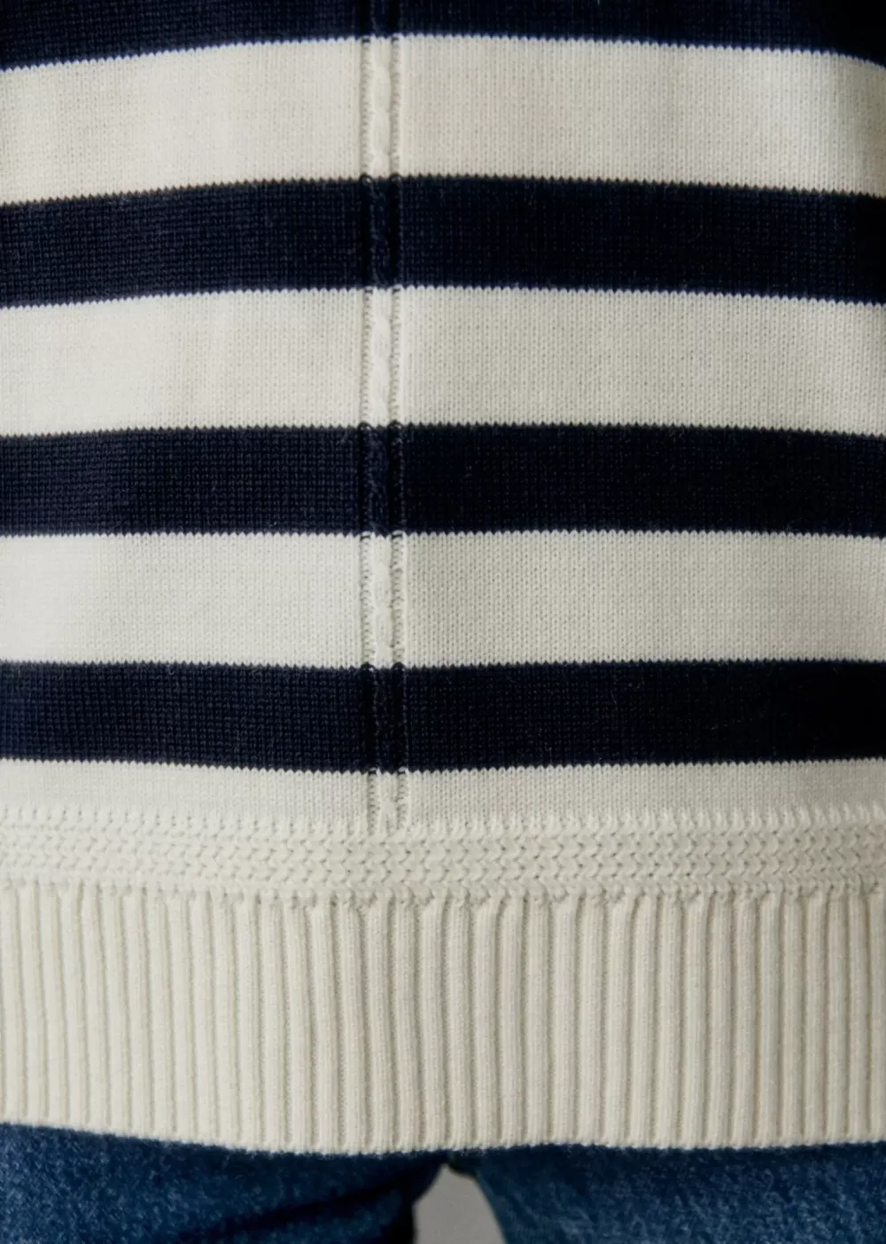 Black And White Striped Crew Neck Sweater