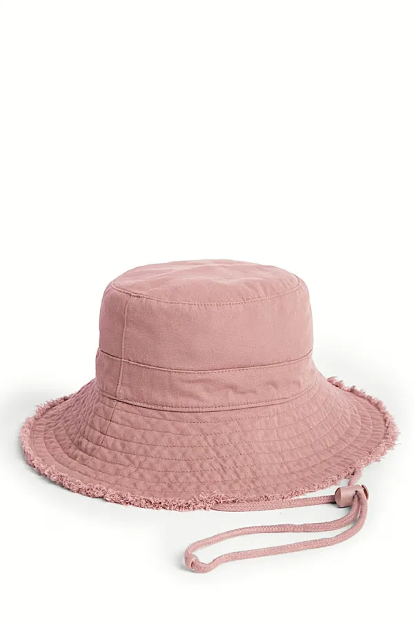 Distressed Cotton Bucket Hat