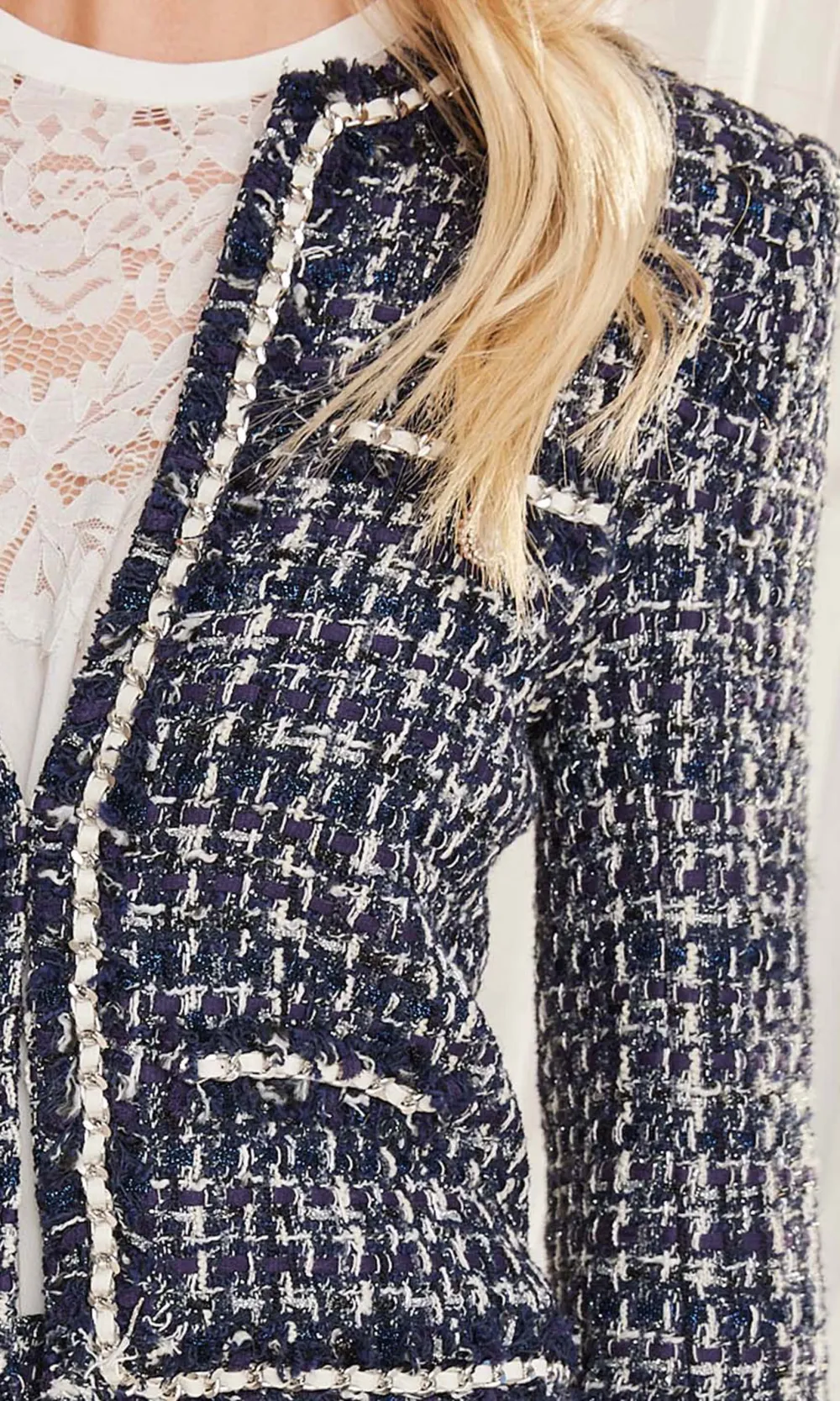 Tweed Long Sleeve Blazer