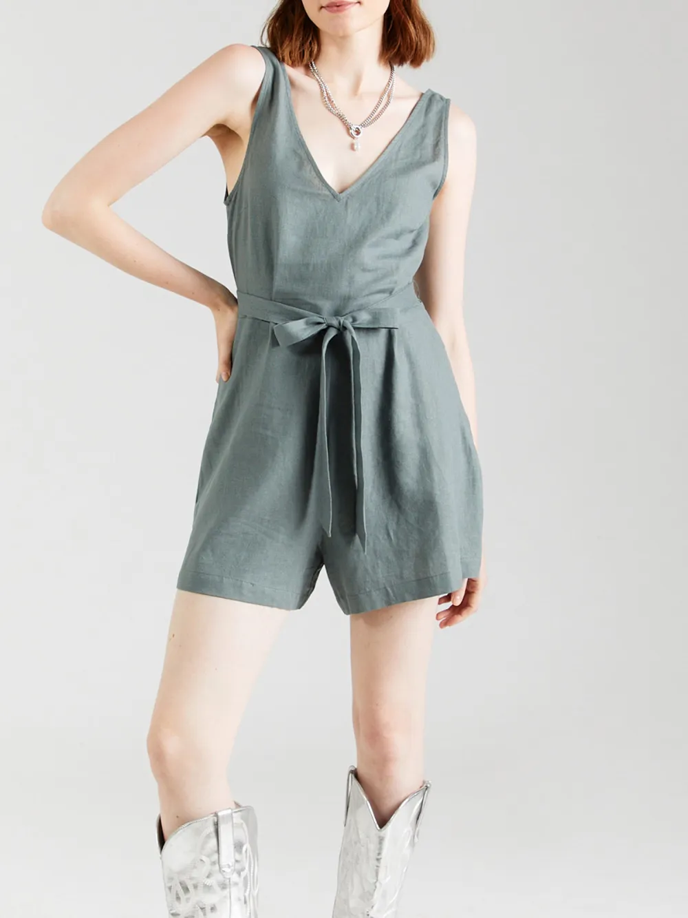 Casual Style Short Jumpsuit