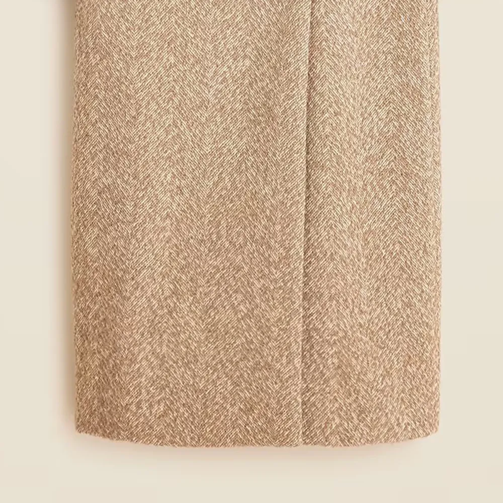 Double-Breasted Coat in Herringbone