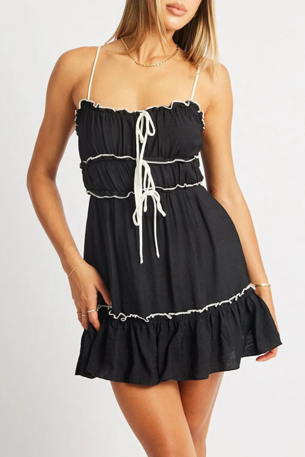 Black Fit And Flare Dress Mini