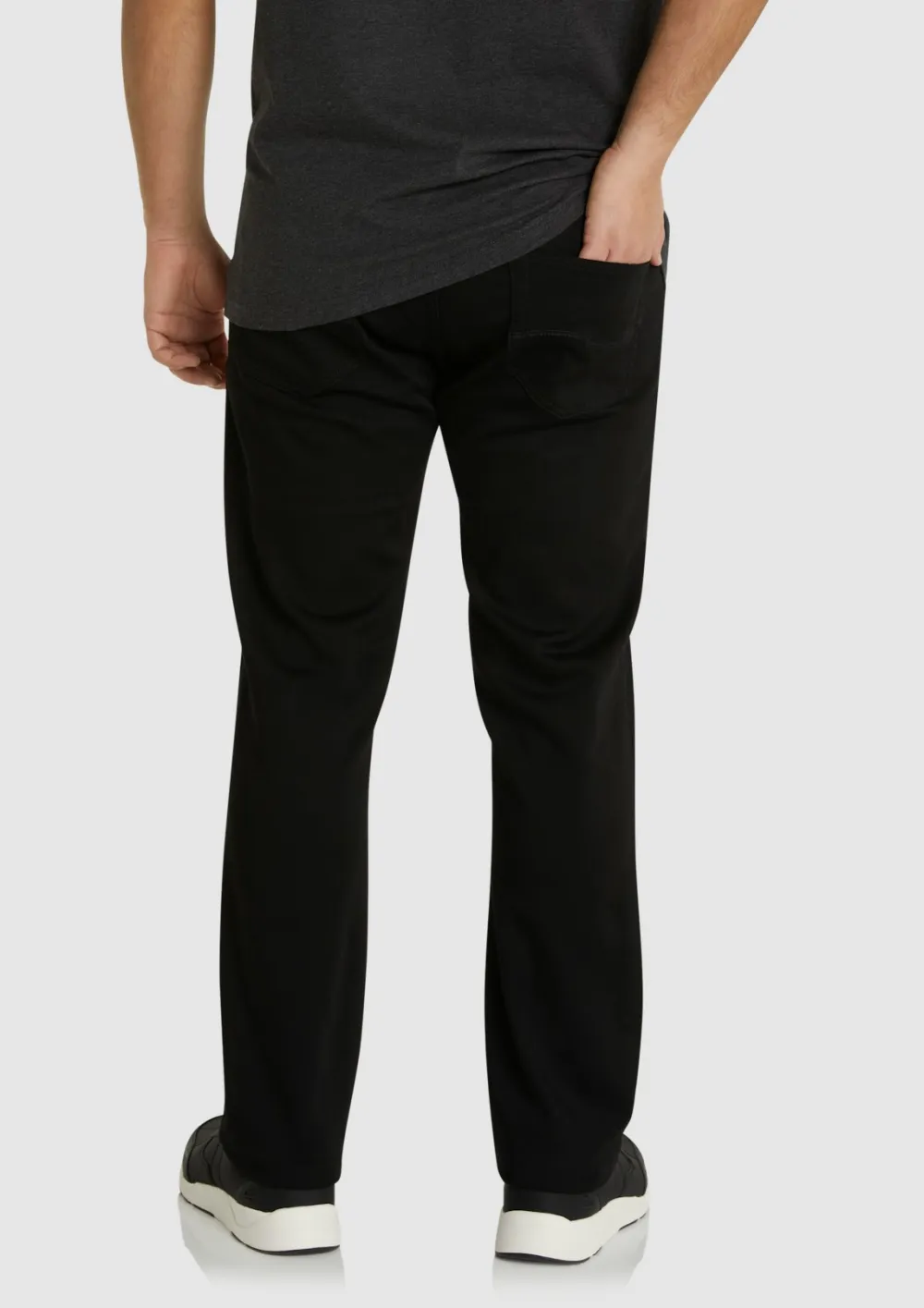 BLACK REGULAR KNIT JEAN