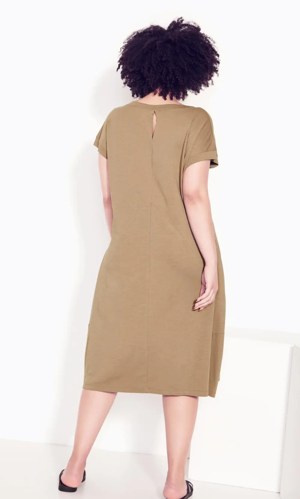Evans Brown Cut Out T-shirt Dress