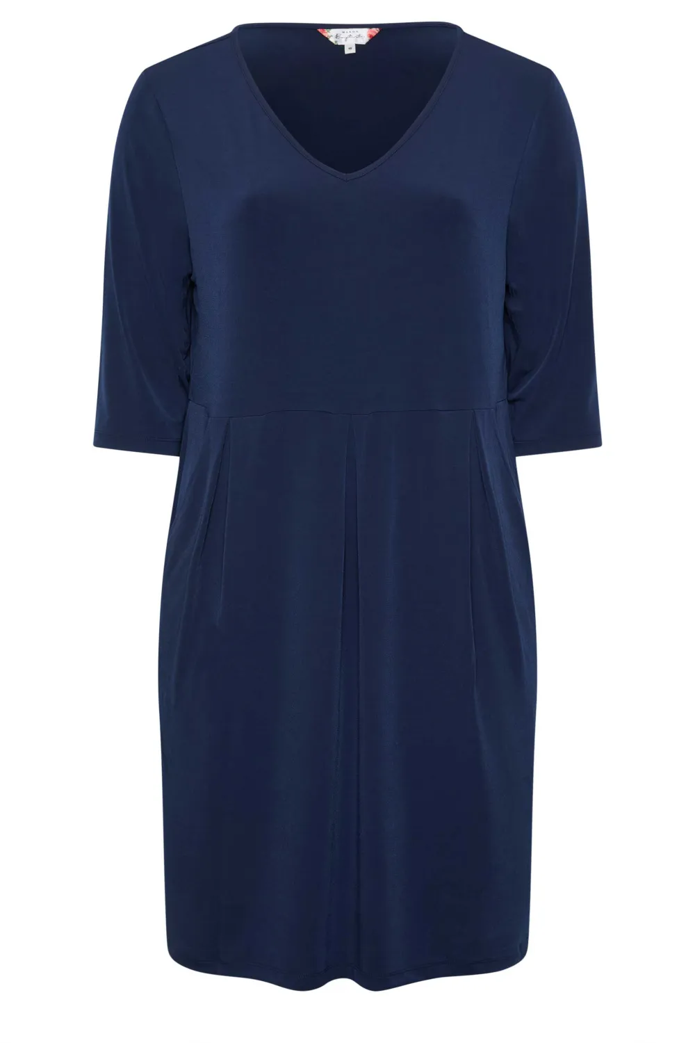 Evans Navy Blue V-Neck Dress