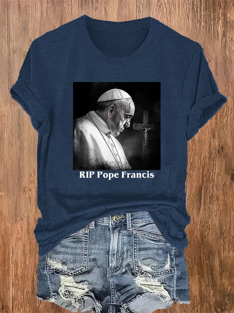 Women's Rip 1936-2025 Print Short Sleeve Round Neck Cotton T-Shirt