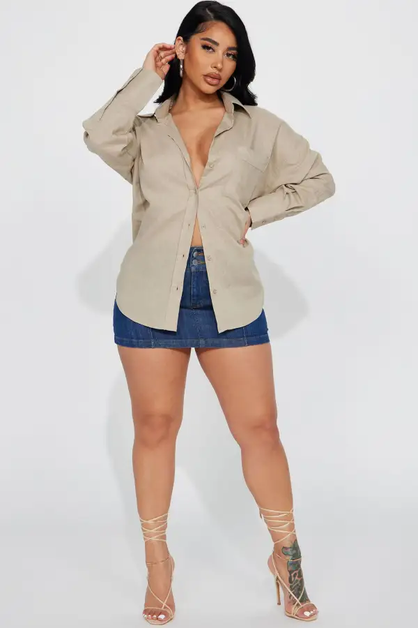 Always Simplistic Linen Shirt - Beige