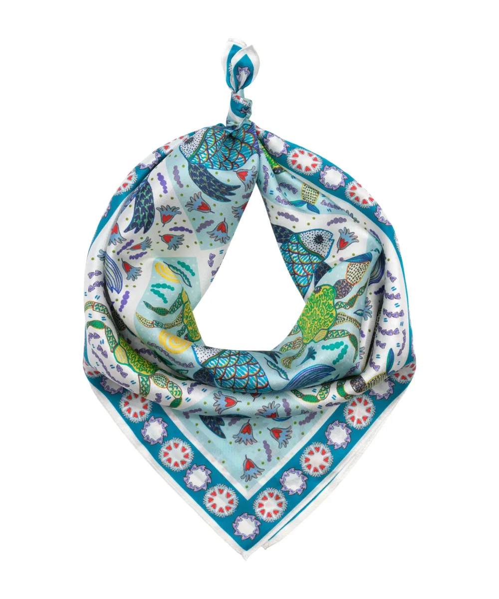 Nautical Design Daily Silk Bandana