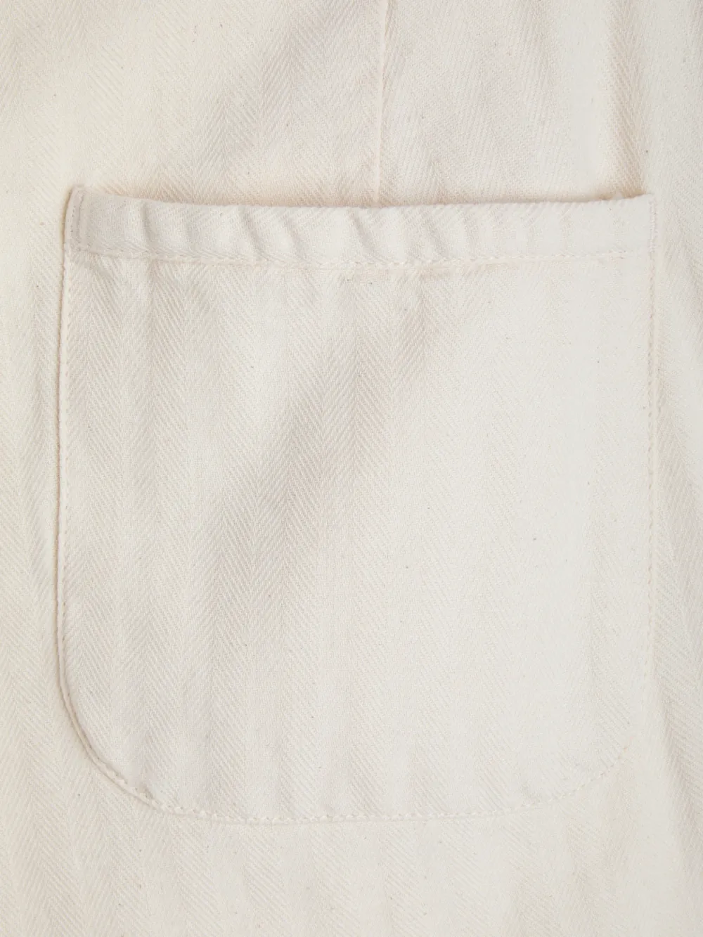 Ecru Straight-Leg Belted Cotton Trousers