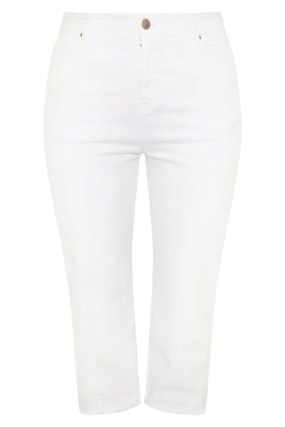 YOURS Curve Pink Stretch Wide Leg Cropped Jeans