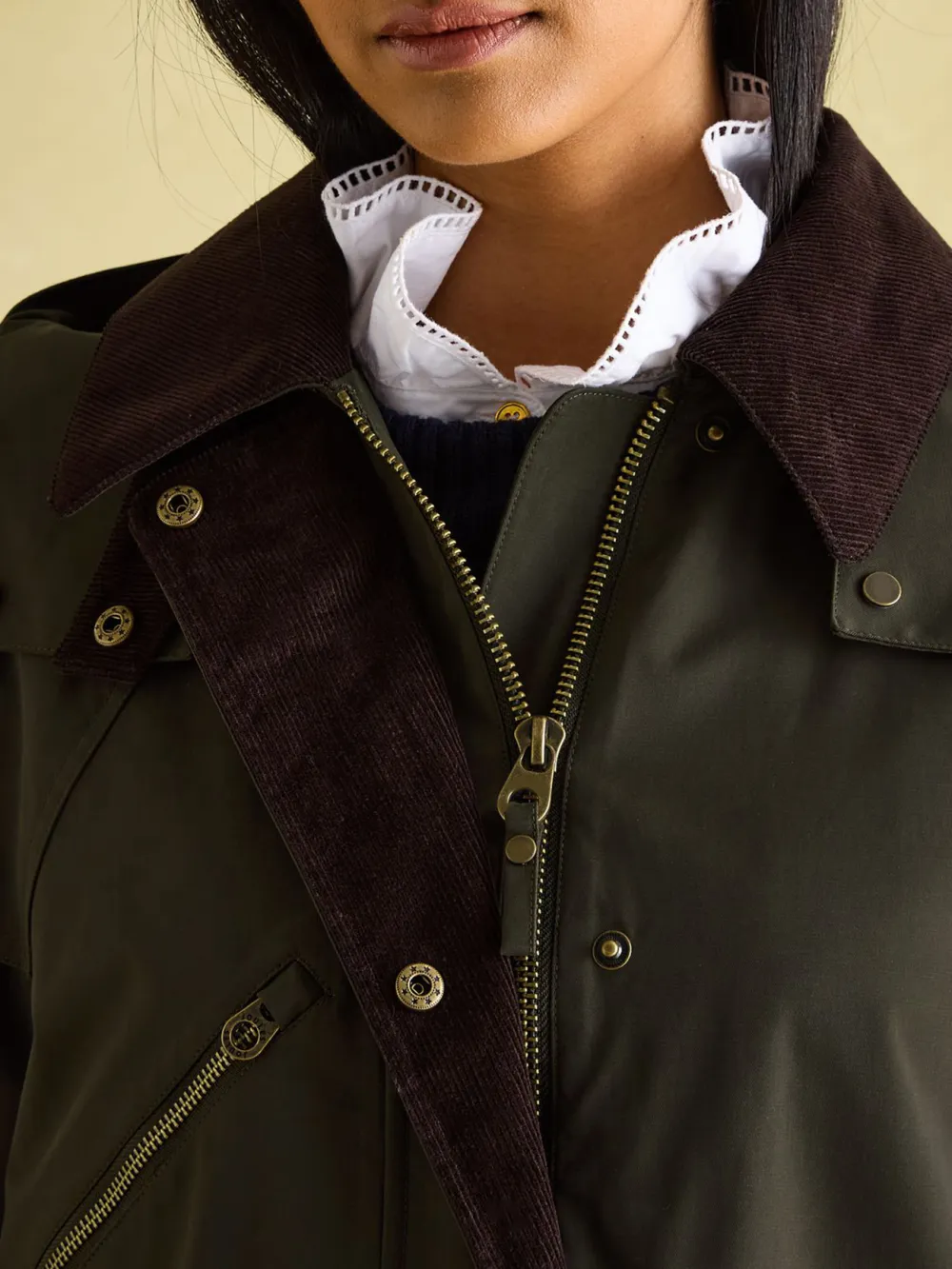 Khaki Green Waterproof Longline Coat