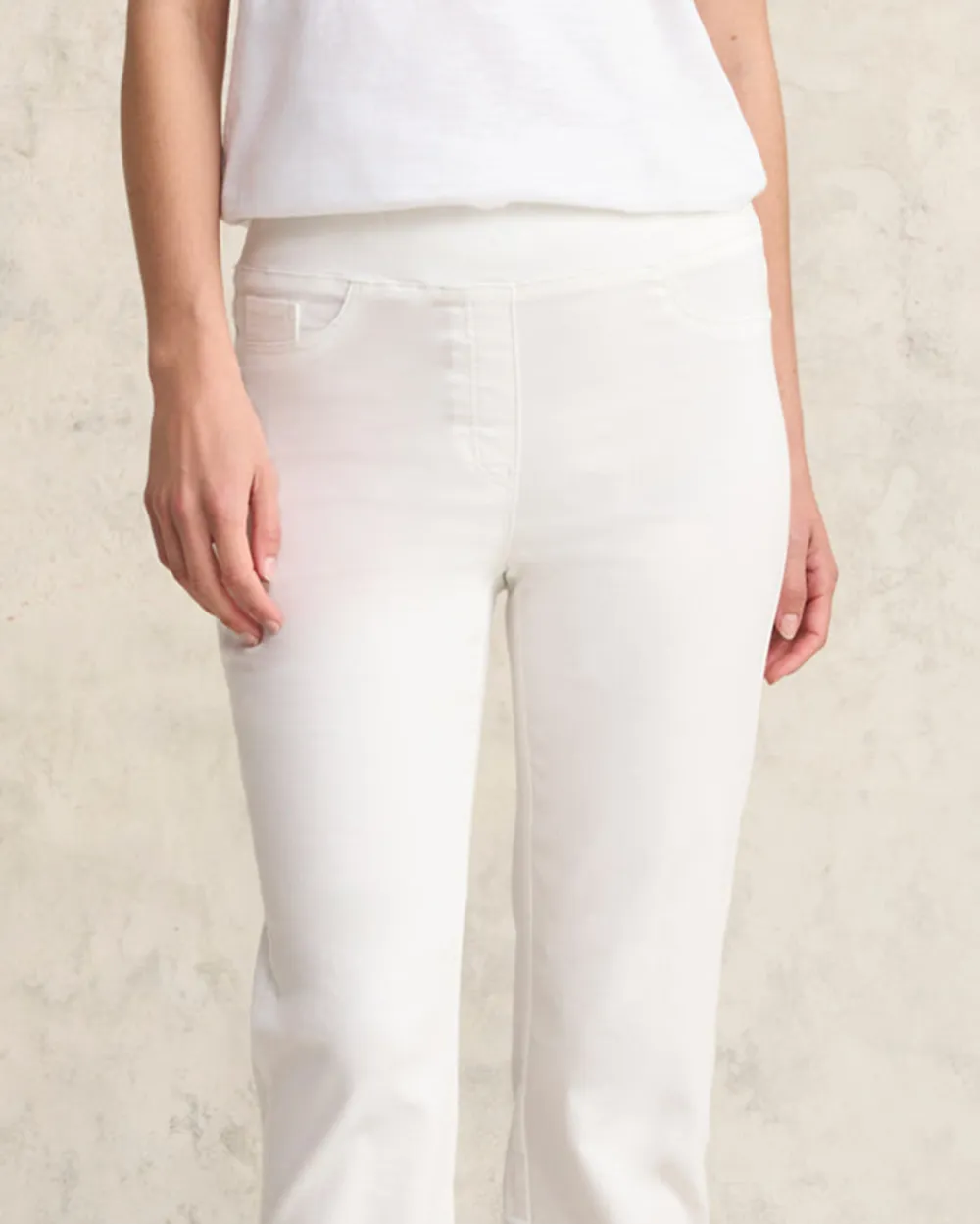 Striped Ankle Length Stretch Pants