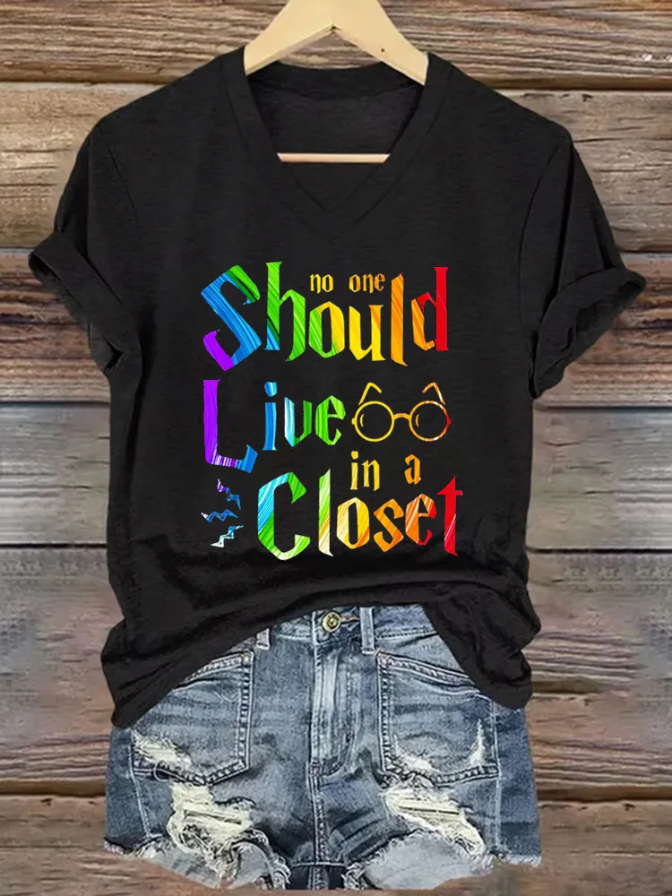 Women'S T-Shirt Cute Rainbow LGBT T Shirt Lesbian Gay Pride Gift