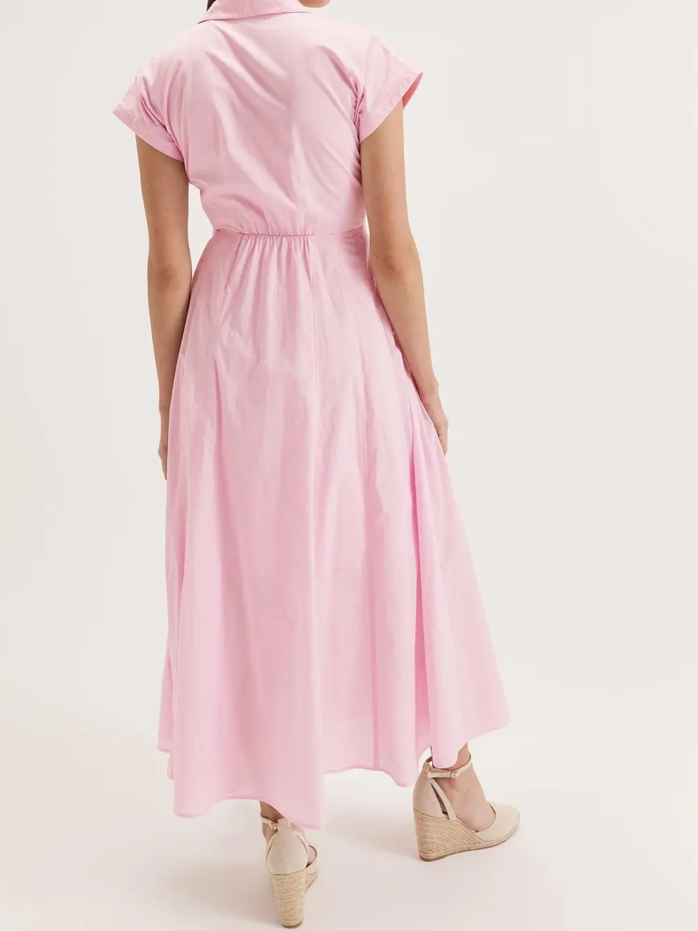 Pink Flattering Fit Shirt Dress