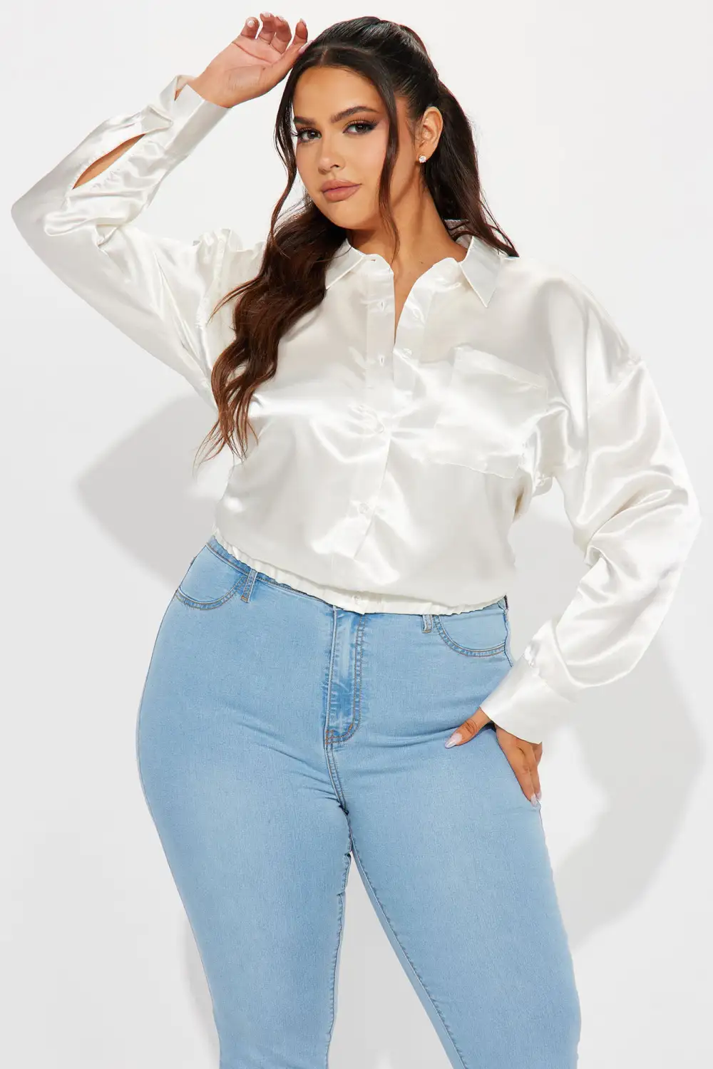 Katana Satin Shirt - Off White