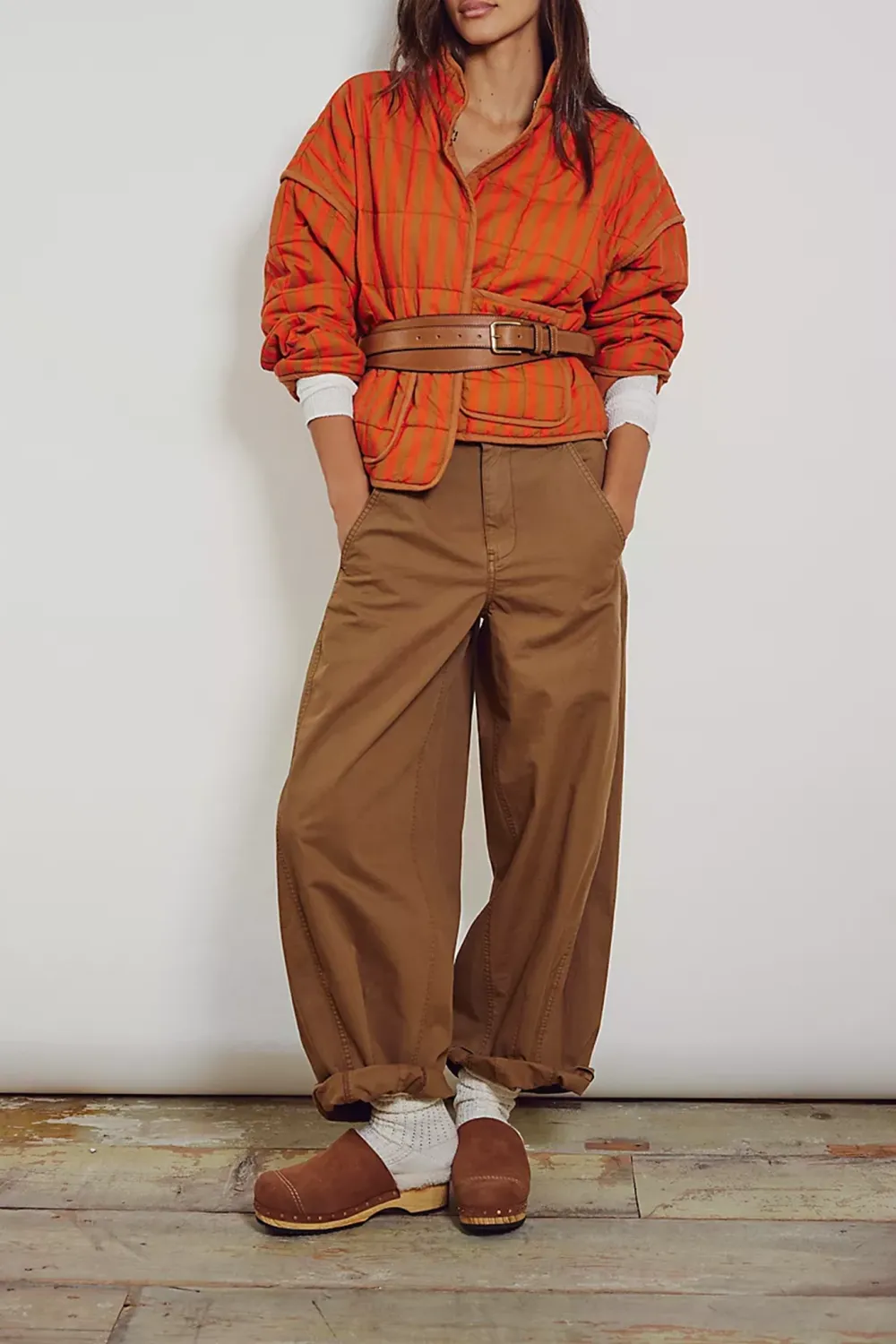 Utility Style Wide Leg Pants