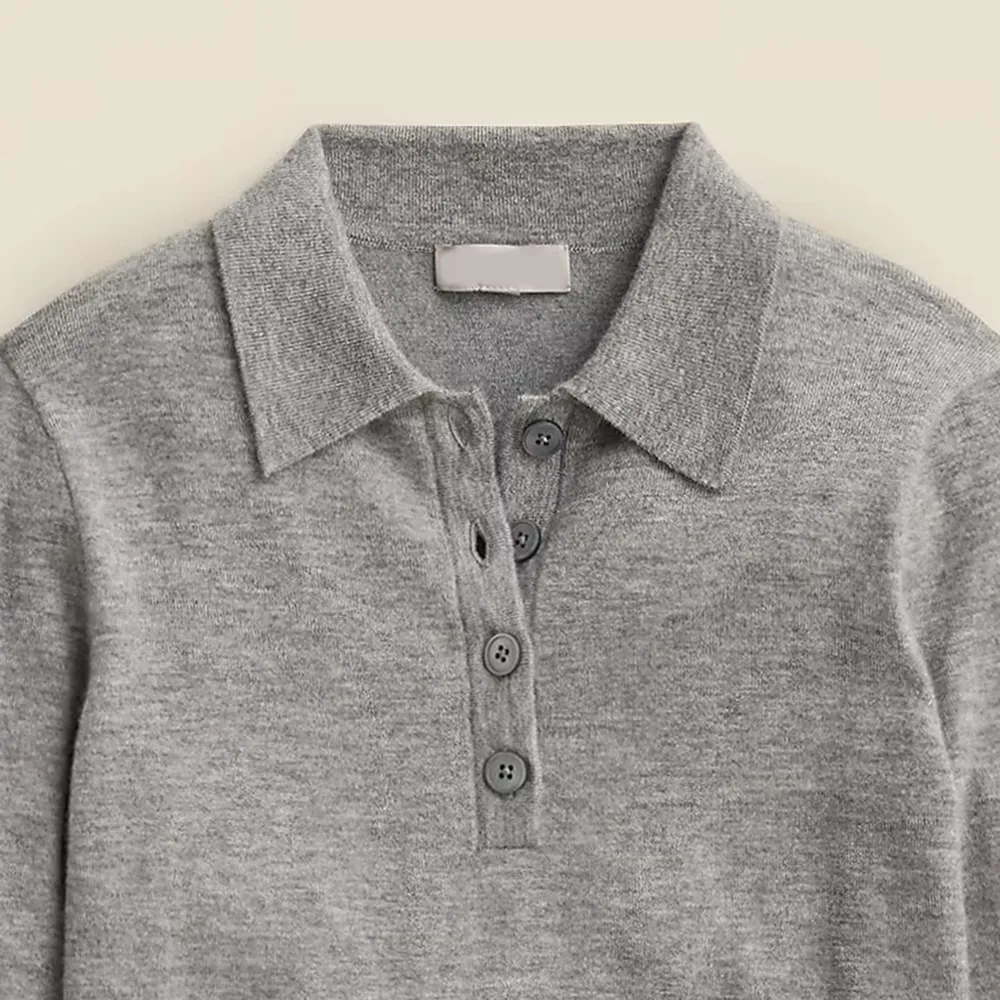 Cashmere-Blend Long-Sleeve Polo Sweaters