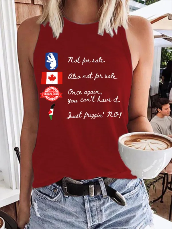 Women's Not For Sale Also Not For Sale Once Again You Can'T Have It Crew Neck Vest