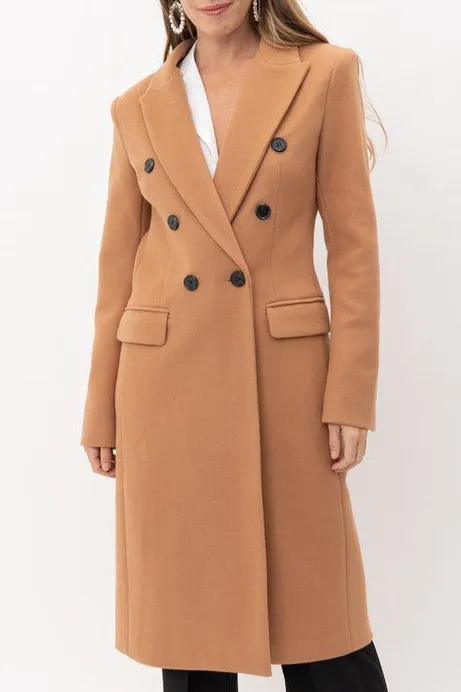 Casual Double Breasted Lapel Coat