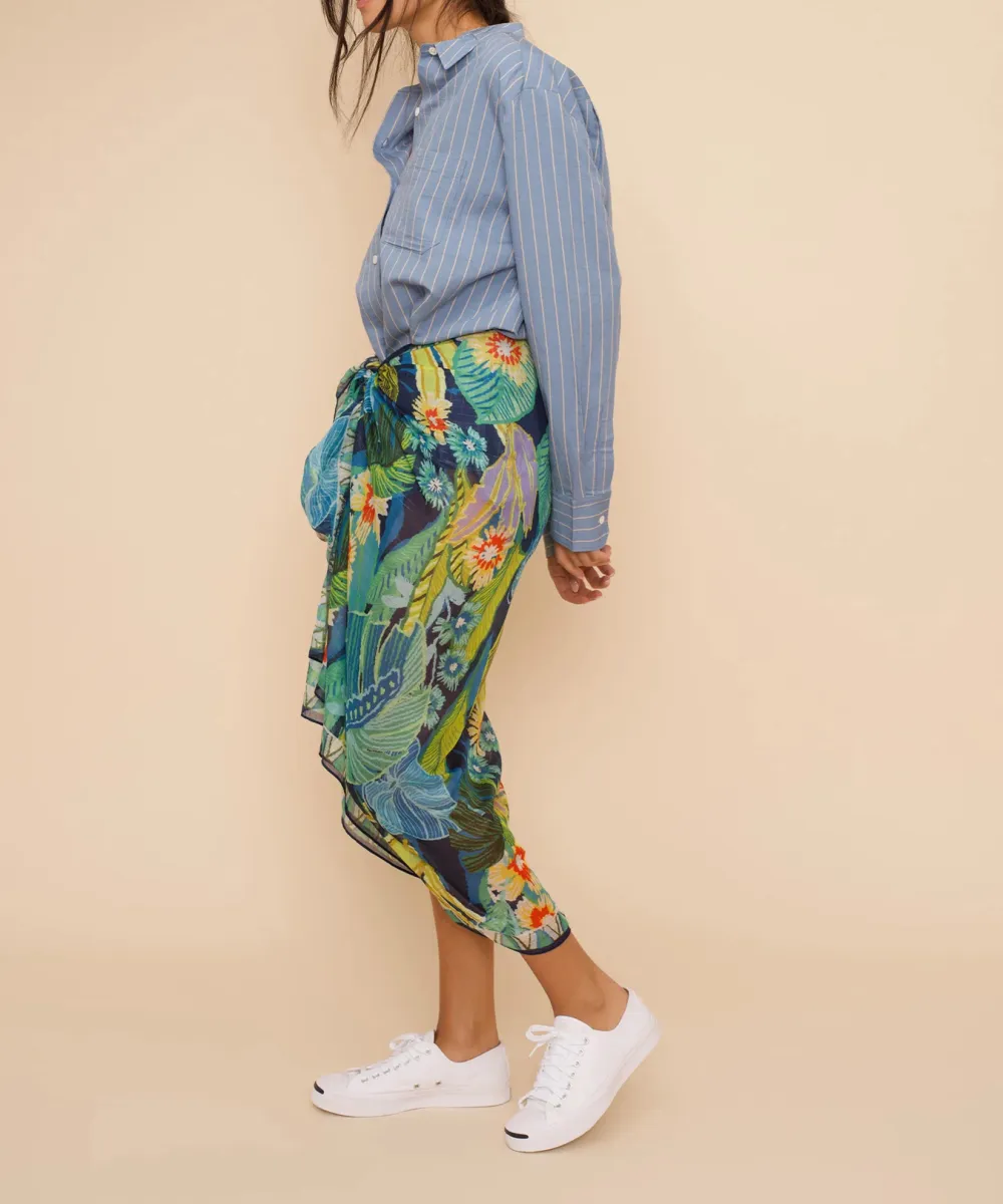 Art Graphic Casual Style Sarong Wrap