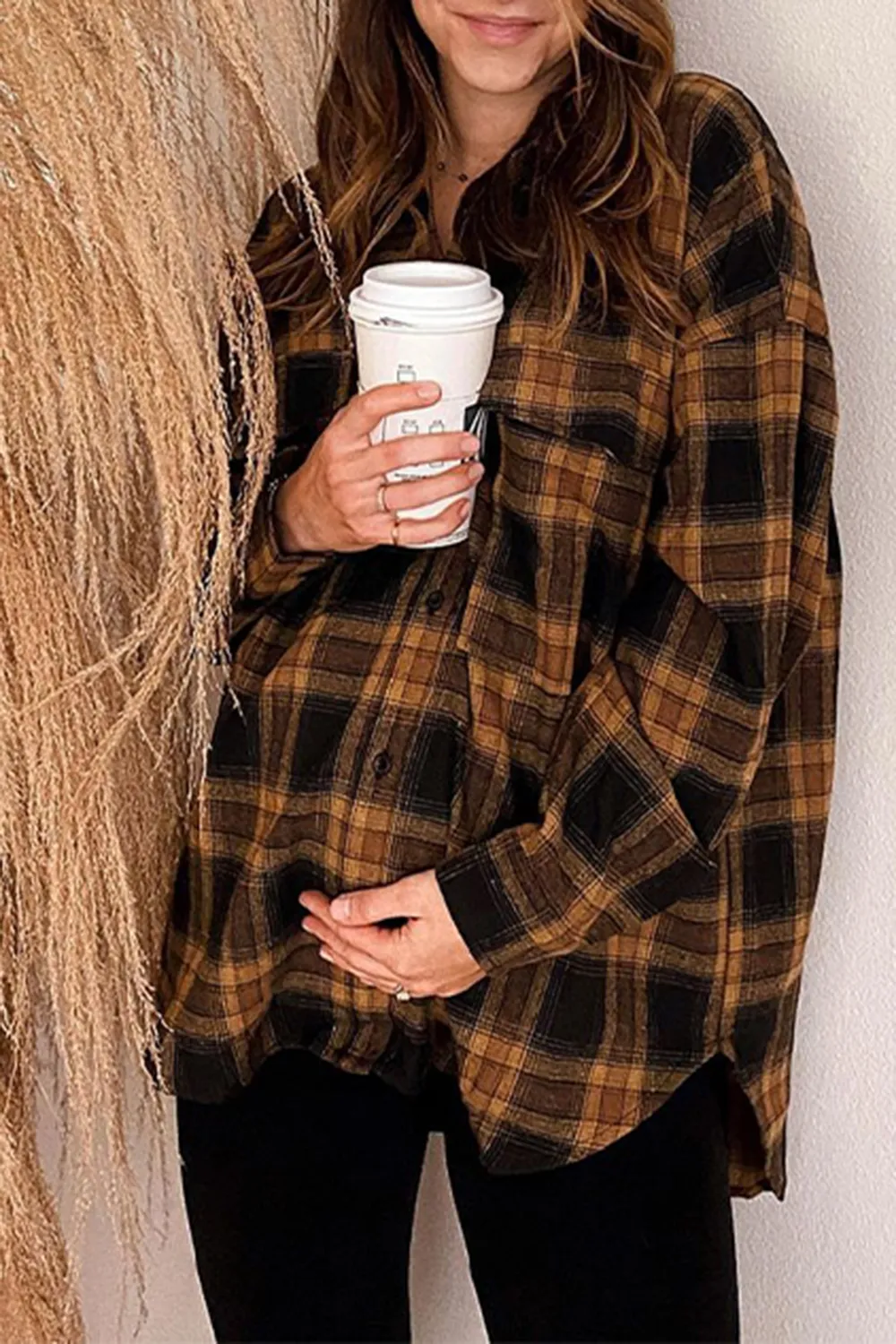 Brown And Black Flannel Plaid Shirt
