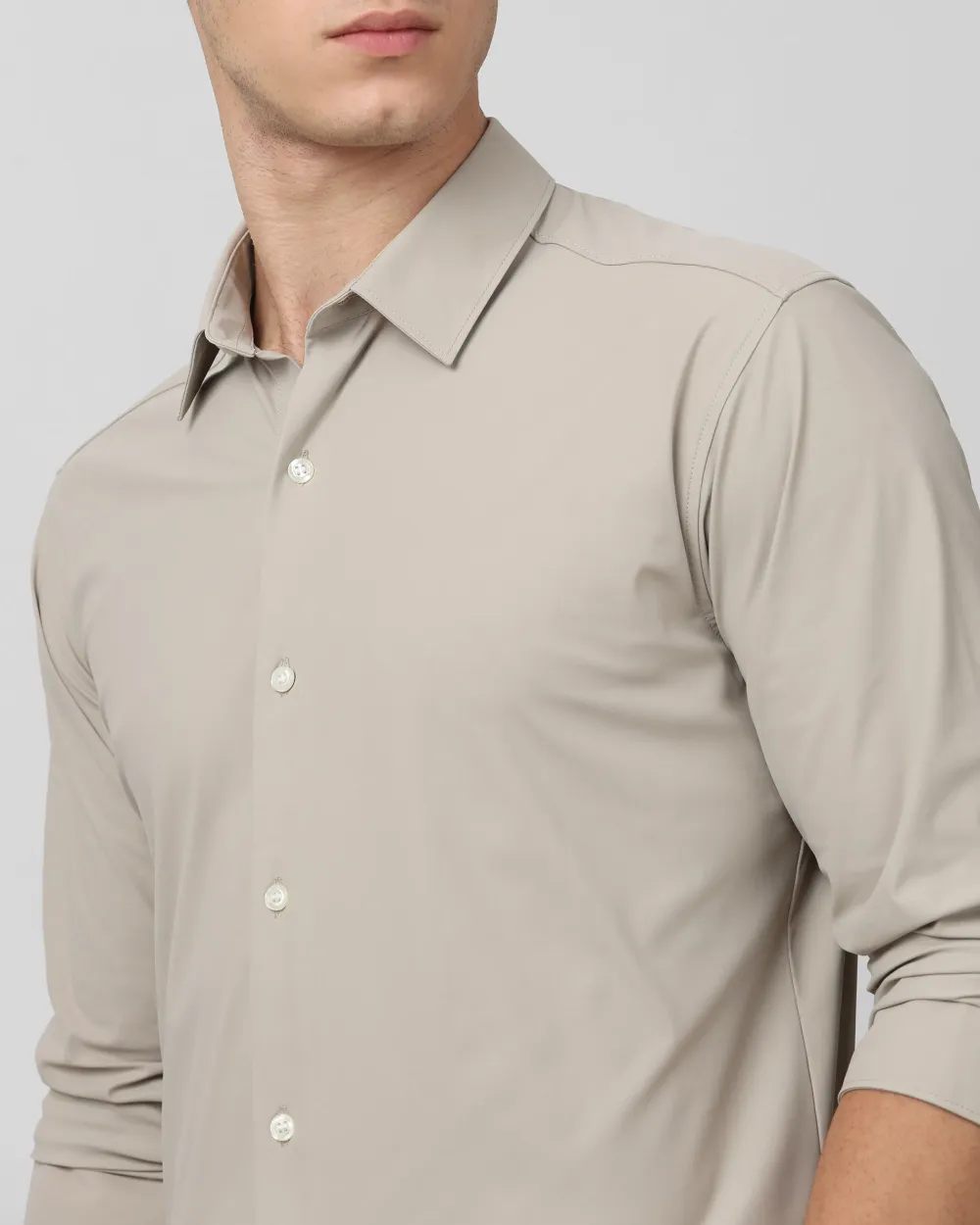 Leisure Soft And Comfortable Slim-Fit Stone Shirt