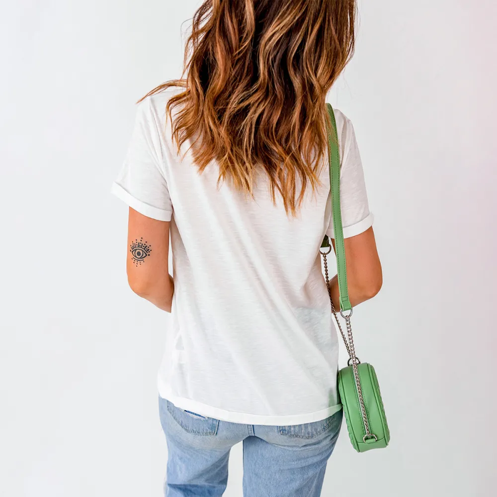 T-shirt Easter Bunny Women Printed Round Neck Short Sleeve