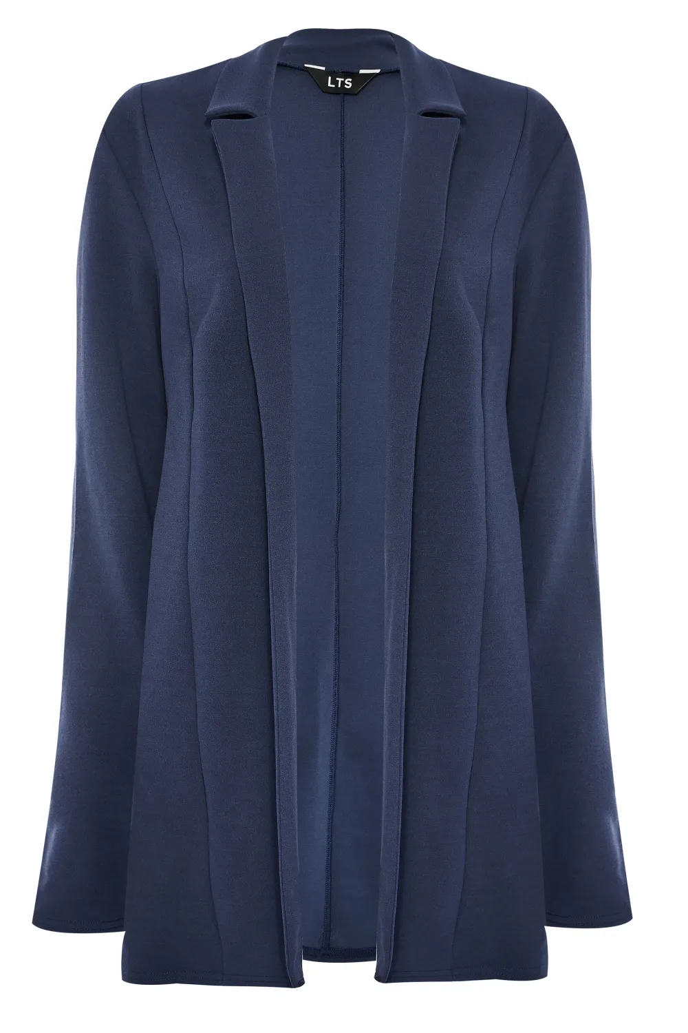 LTS Tall Black Scuba Longline Blazer