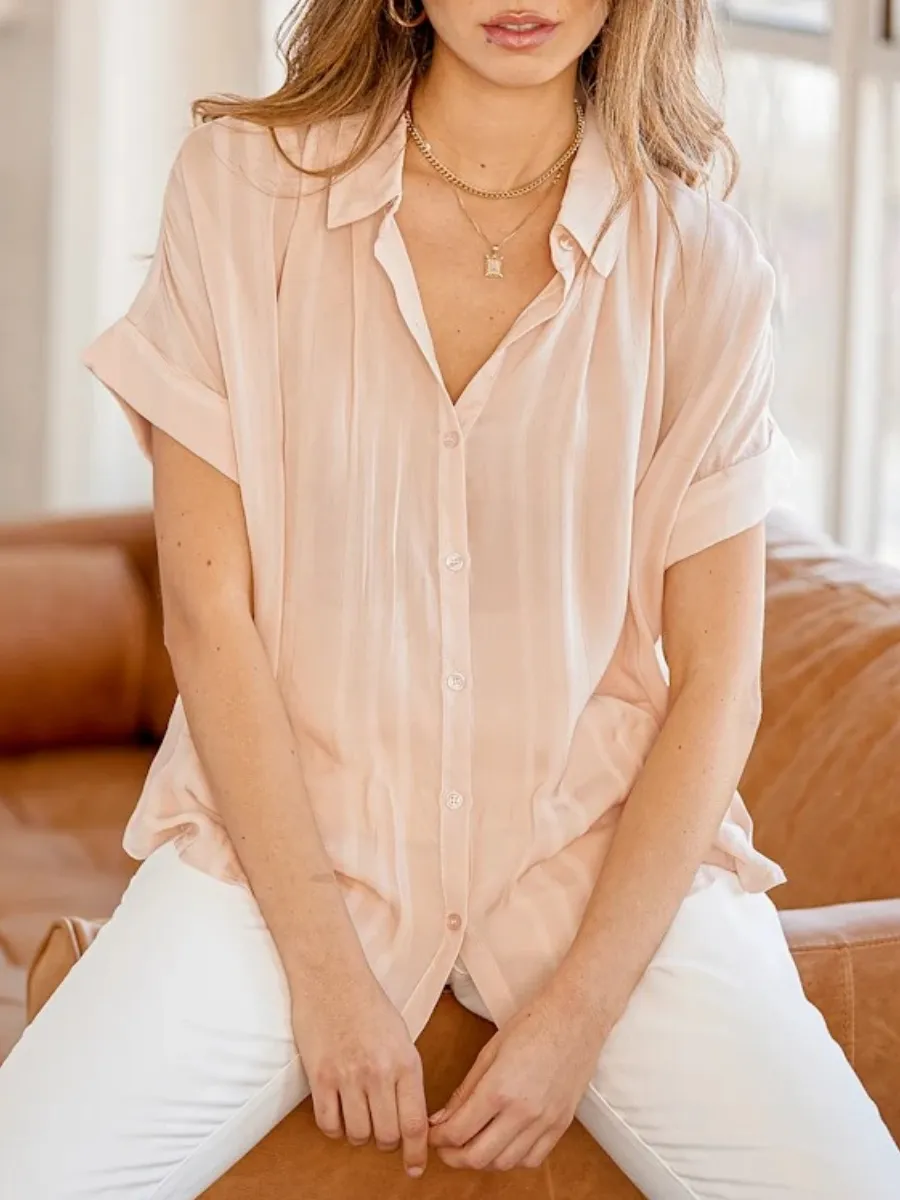 Textured Button Down Shirt