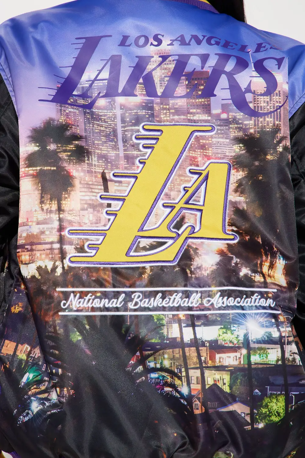 Lakers Court Side Bomber Jacket - Black