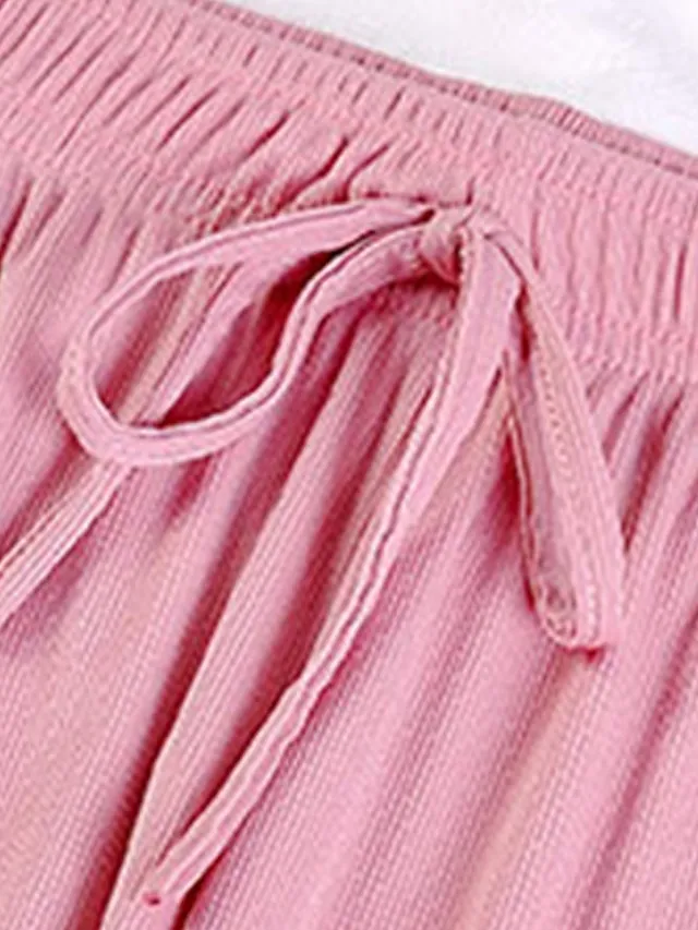 Women's Wide Leg Chinos Pants Trousers Full Length Baggy Micro-elastic Mid Waist Streetwear Lightweight Outdoor Causal Black Pink S M Summer Spring