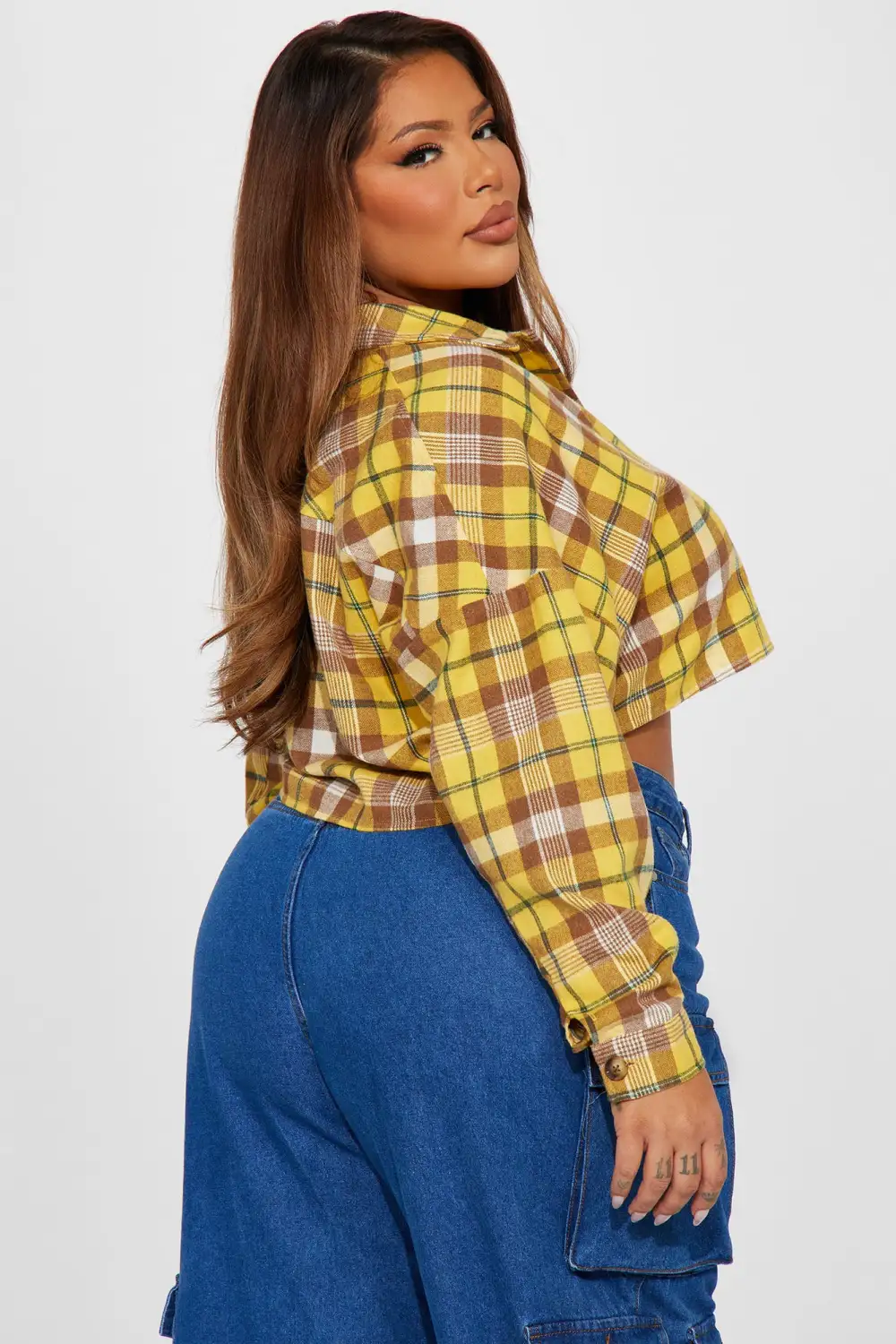 Checked Out Plaid Shirt - Mustard