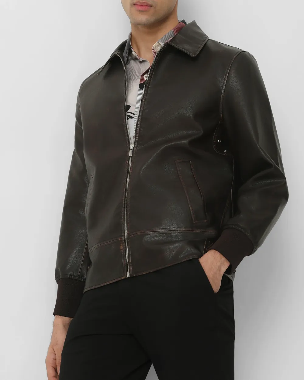 Retro Slim Comfortable Punk Biker Olive Jacket