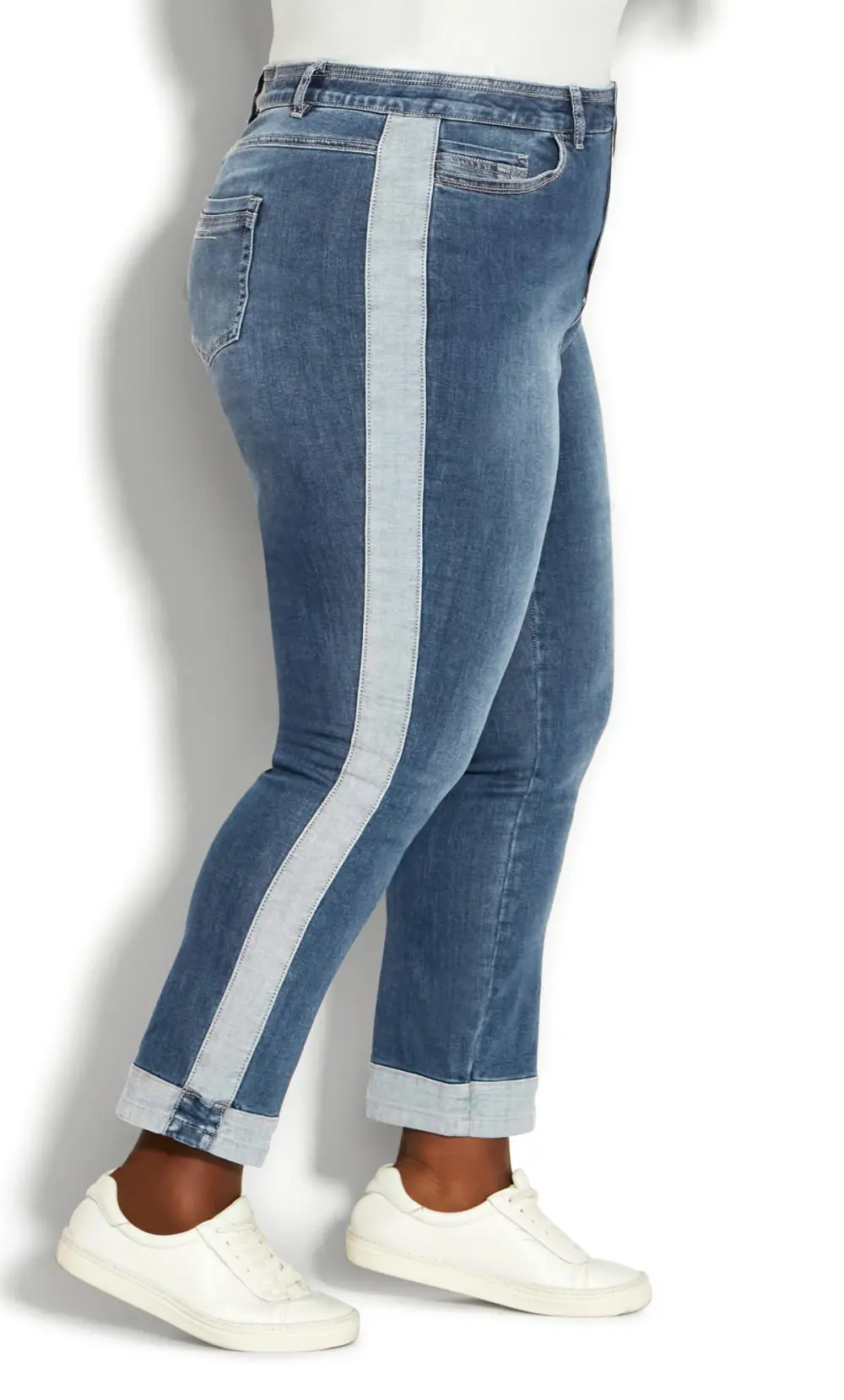 Evans Denim Contrast Trim Jean