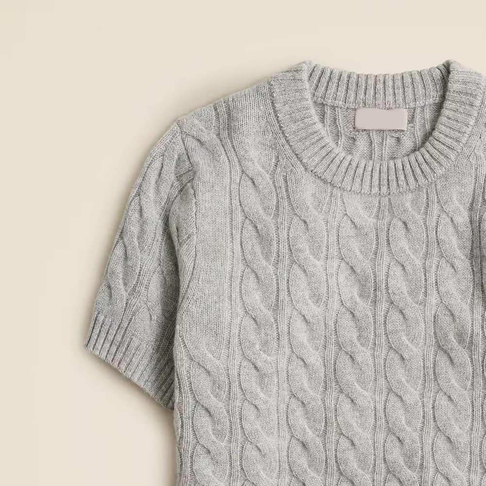 Cashmere Cable-Knit T-Shirts