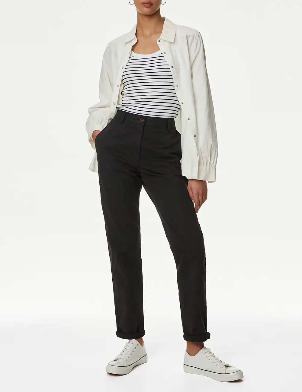 Cotton Rich Tea Dyed Slim Fit Chinos Grey