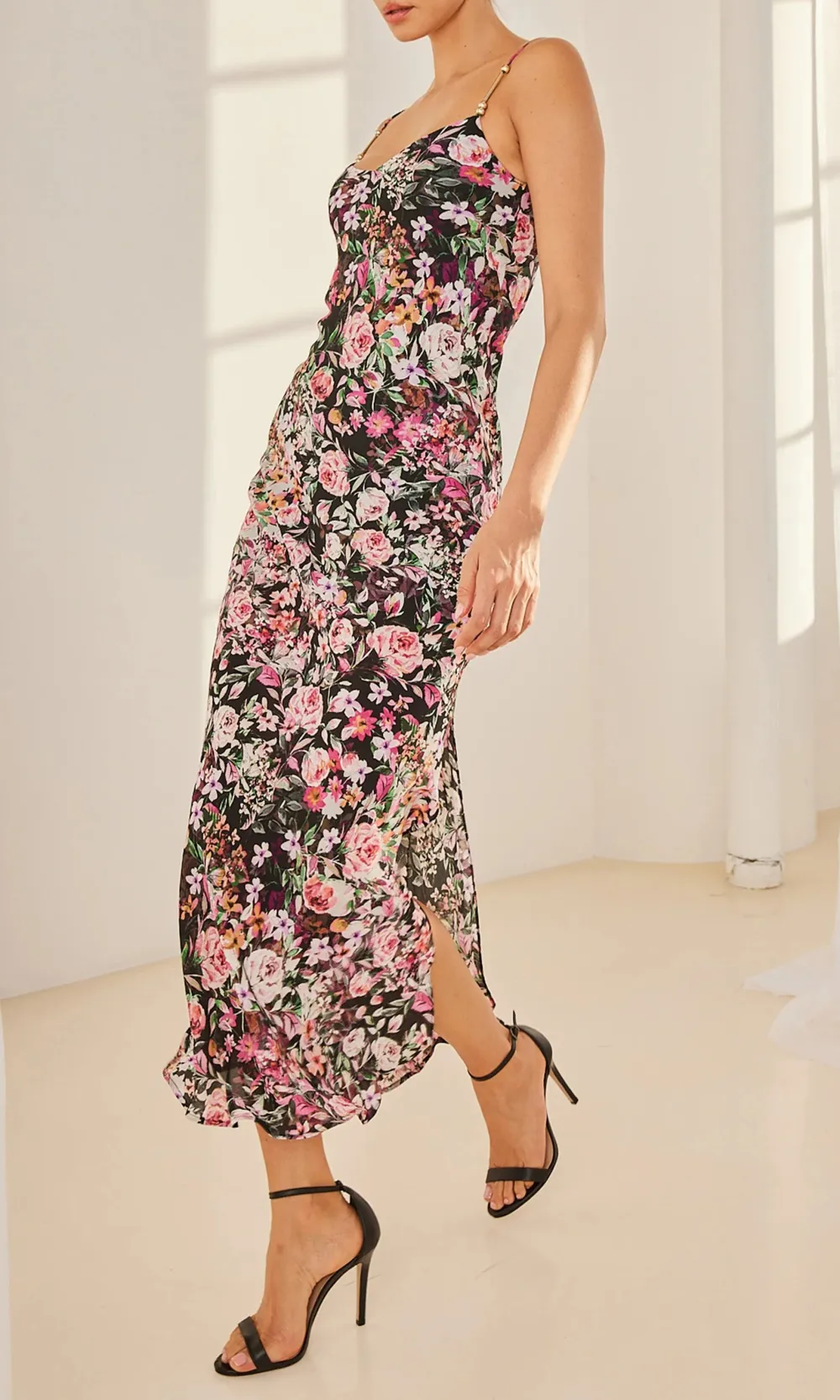 Floral Spaghetti Strap Maxi Dress