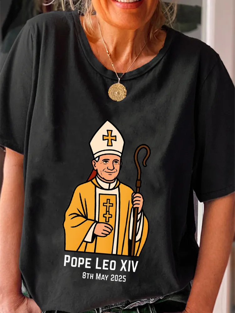 Women'S Pope Leo Xiv 8th May 2025 Round-Neck Short-Sleeved T-Shirt
