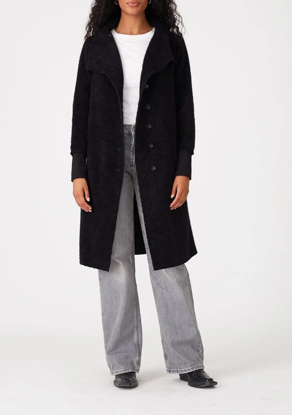 Button Up Long Sleeve Coat