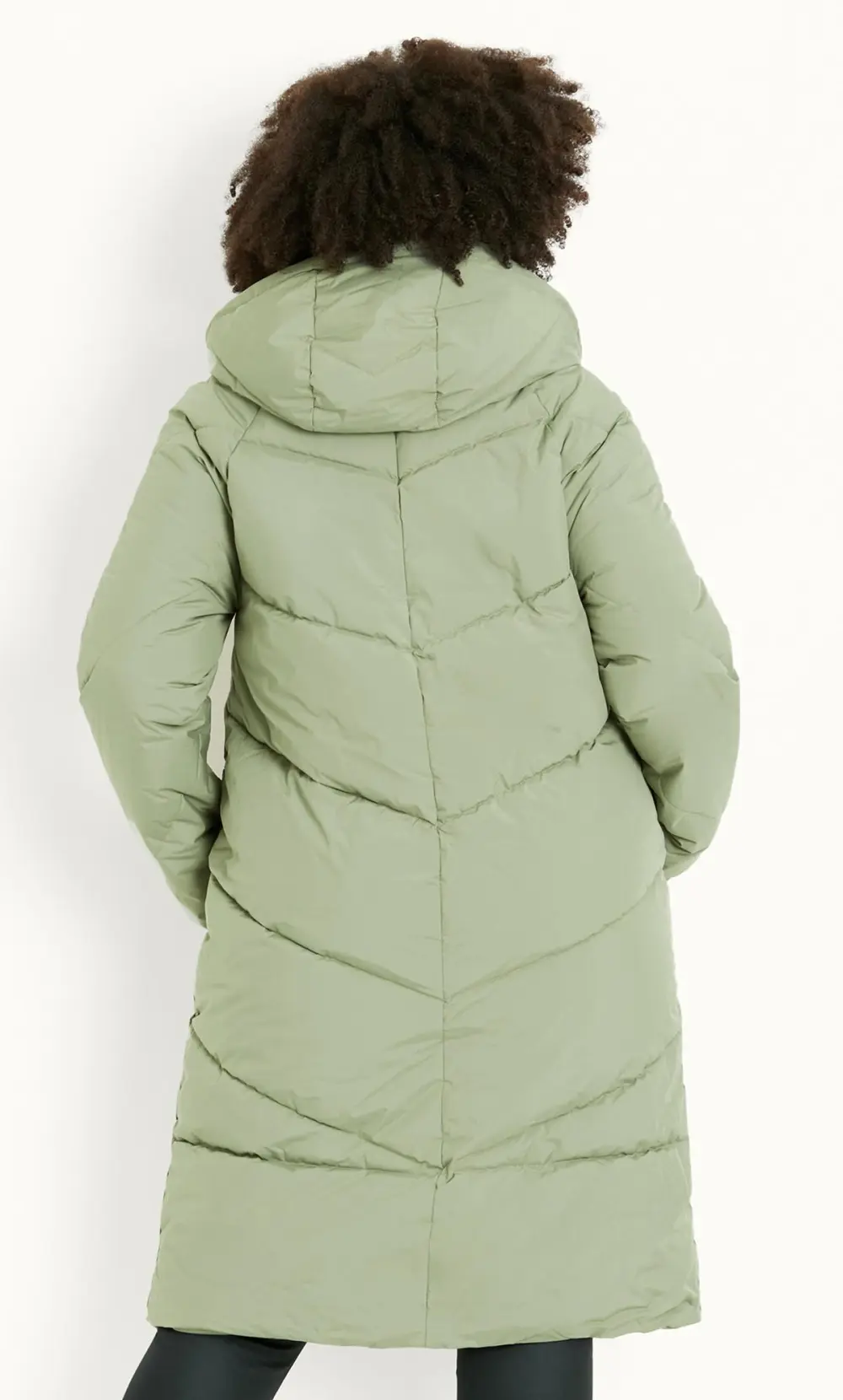 Evans Green Funnel Midaxi Coat