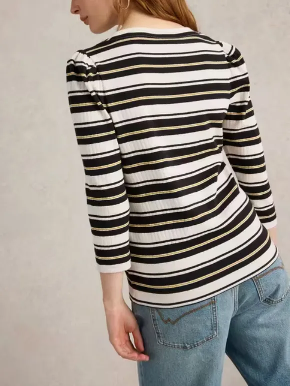 Puff Sleeve Crew Neck Tee