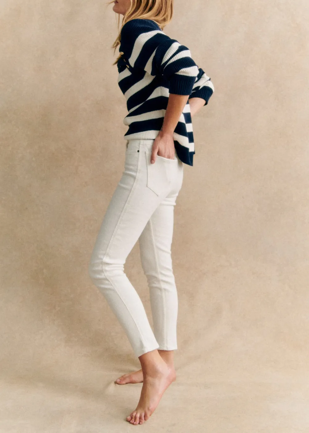 Solid Mid-Rise Slim-Fit Jeans