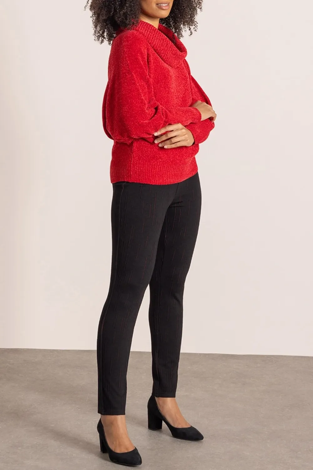 Cowl Neck Batwing Sleeve Jumper