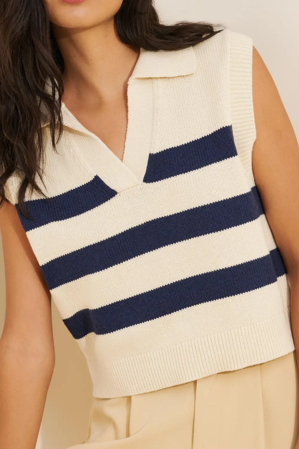 Mariette Collared Popover Vest