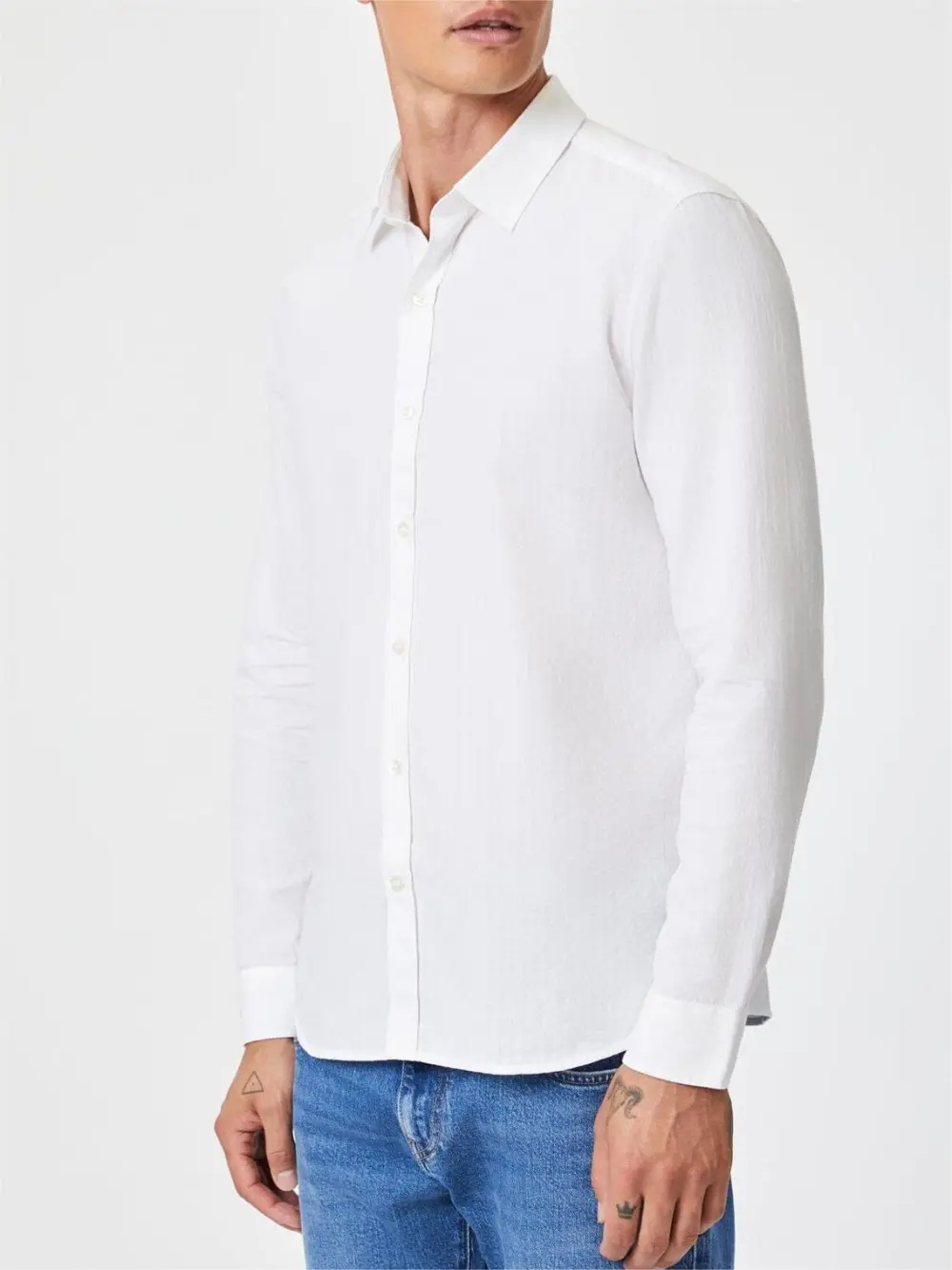 Classic White Button - Up Shirt for Men