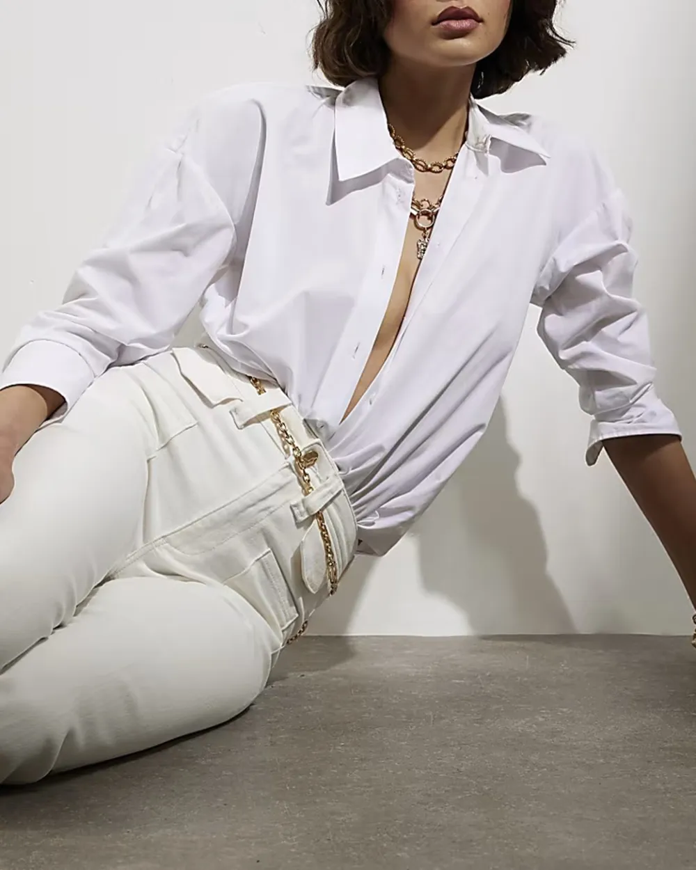 Fashionable Casual High Waist Flared Jeans