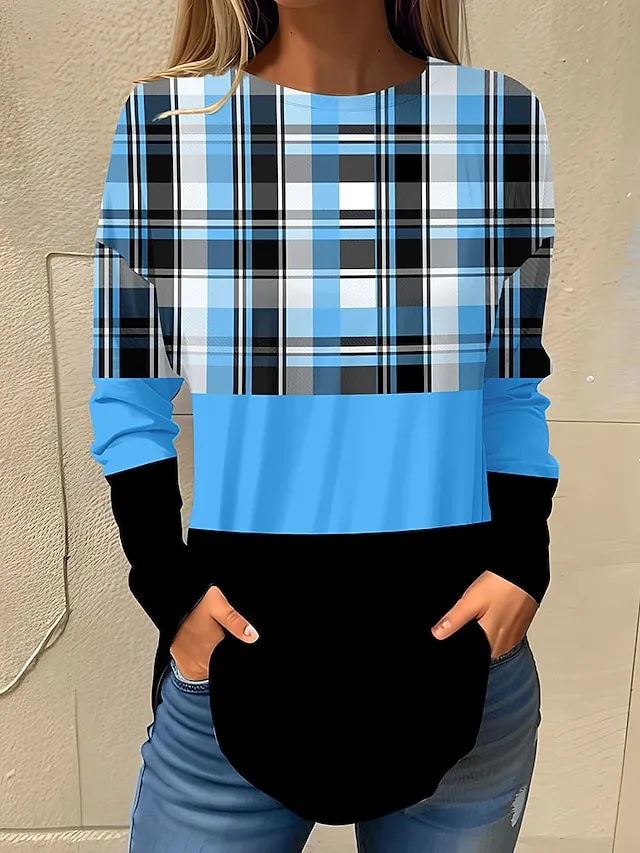 Women's T shirt Tee White Pink Red Floral Print Long Sleeve Holiday Weekend Basic Round Neck Regular Fit Floral Painting Fall & Winter