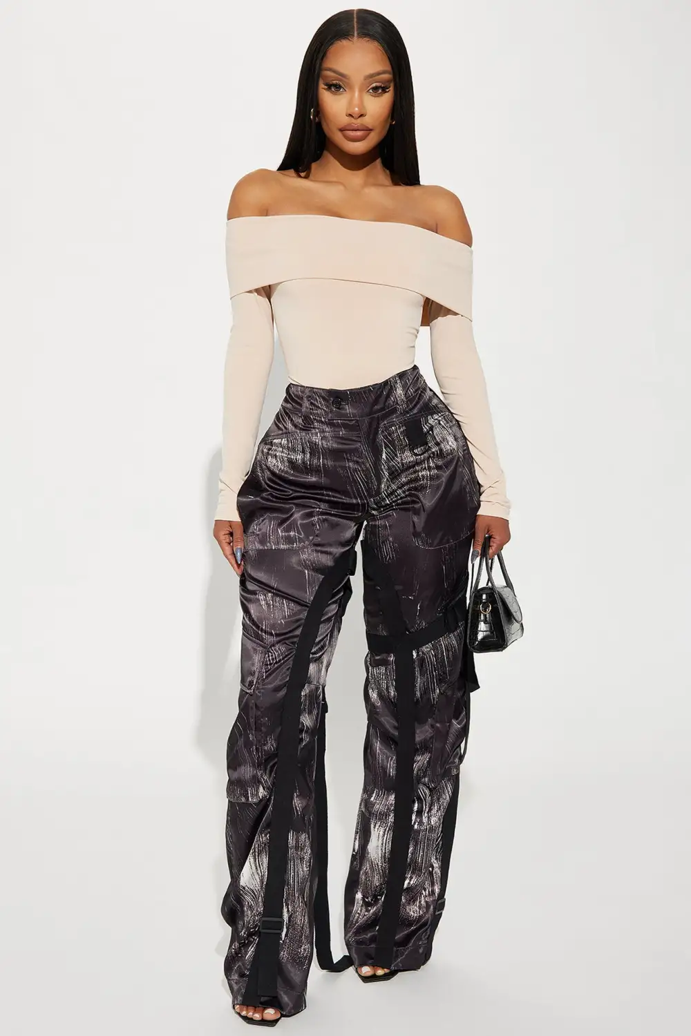 Jada Off Shoulder Top - Taupe
