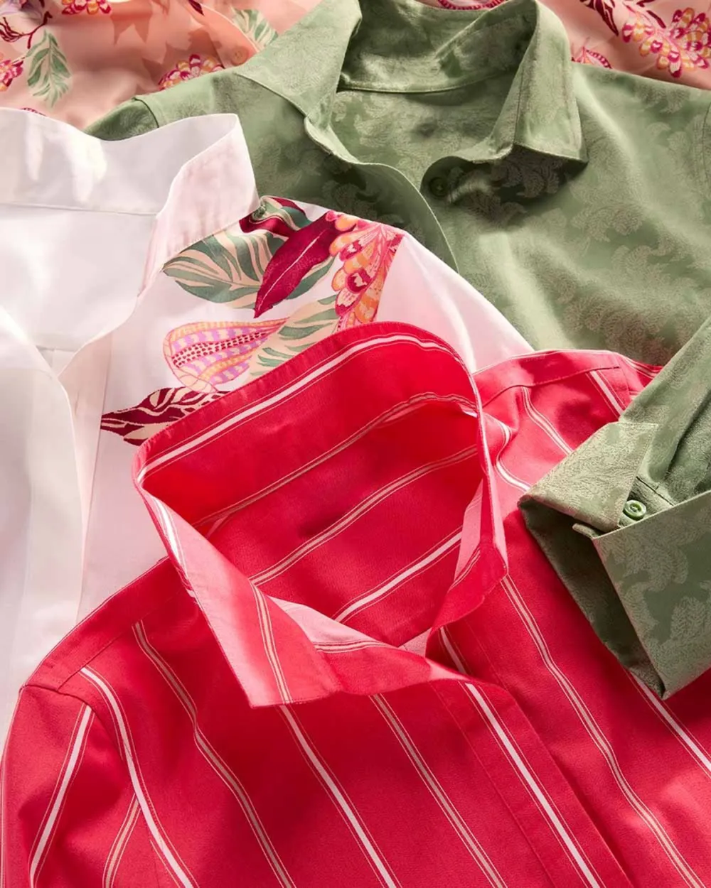 Pink Floral Print Button Up Shirt