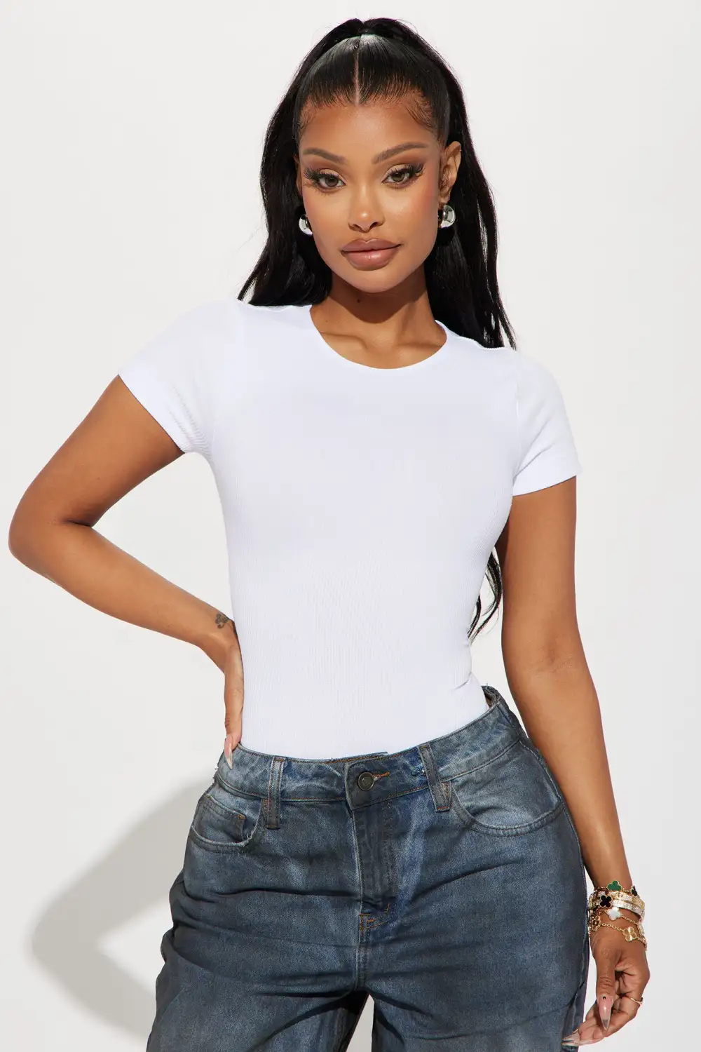 Kennedy Seamless Bodysuit - White